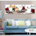 3 Panel Wall Art Oil Painting Coffee Painting Home Decoration Canvas Prints Pictures for Living Room Framed Art Mc-259